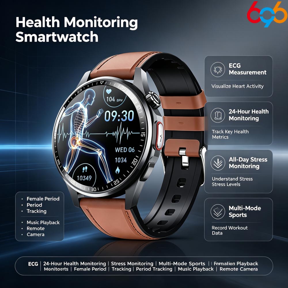 Fall Detection Watch - Jam Tangan Pintar untuk Pria &