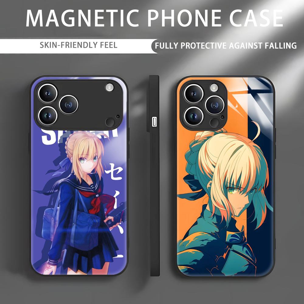Apple Iphone 15 - Casing Ponsel Anime Fate S-Saber Untuk
